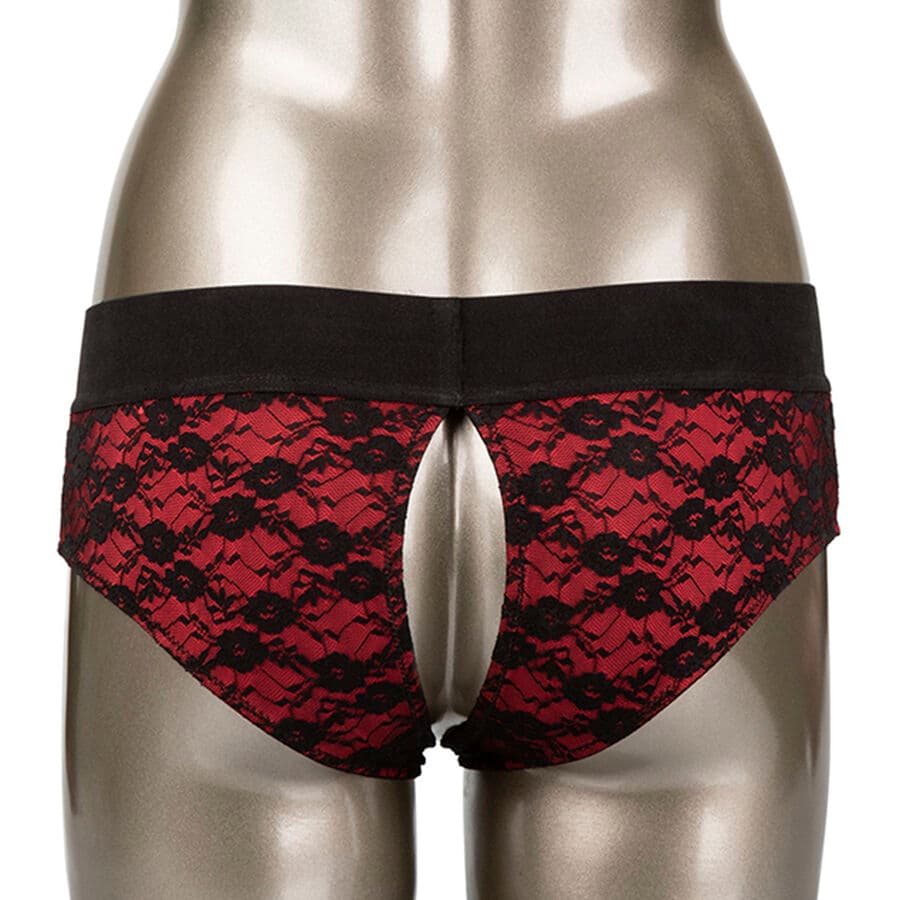 CALEXOTICS - SCANDAL SET OF CROTCHLESS PANTIES WITH DILDO SIZE S/M thumb 5