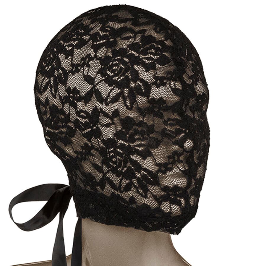 CALEXOTICS - SCANDAL BLACK LACE BALALAVA WITH BOW thumb 2