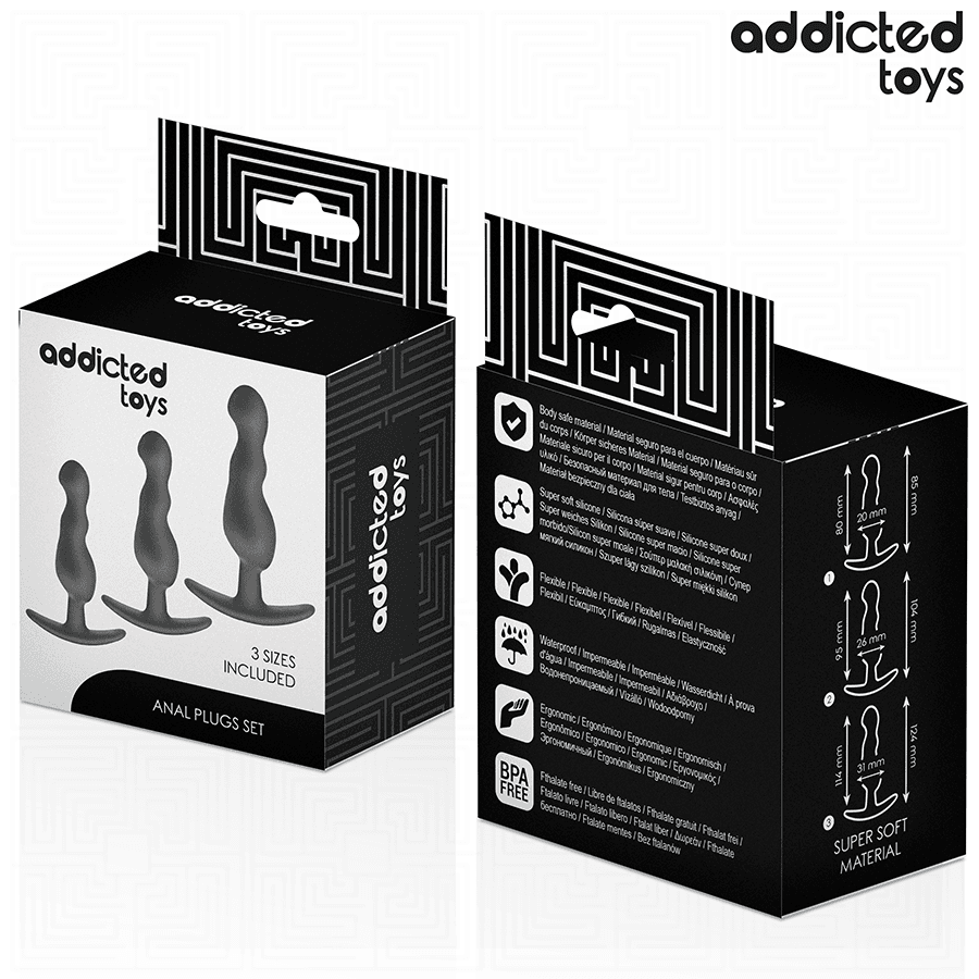 ADDICTED TOYS - SET OF 3 ANAL PLUG SILICONE MODEL 1 thumb 7