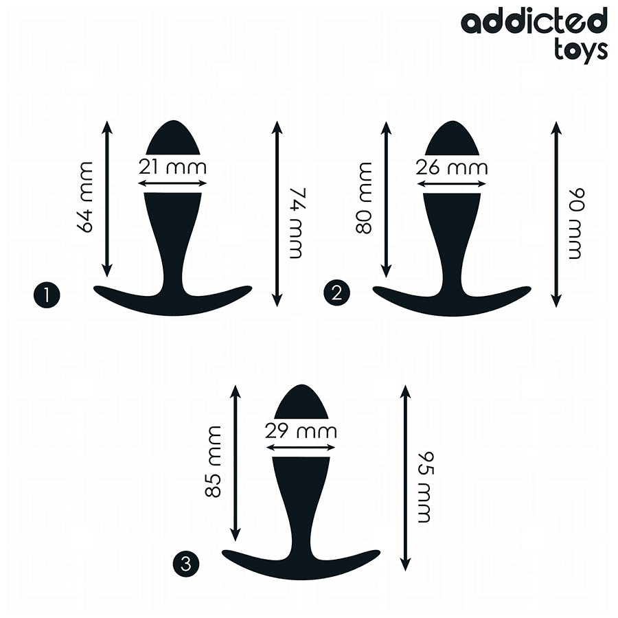 ADDICTED TOYS - SET OF 3 ANAL PLUG SILICONE MODEL 2 thumb 4