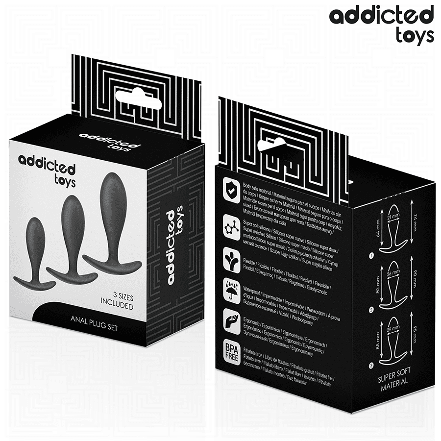 ADDICTED TOYS - SET OF 3 ANAL PLUG SILICONE MODEL 2 thumb 7