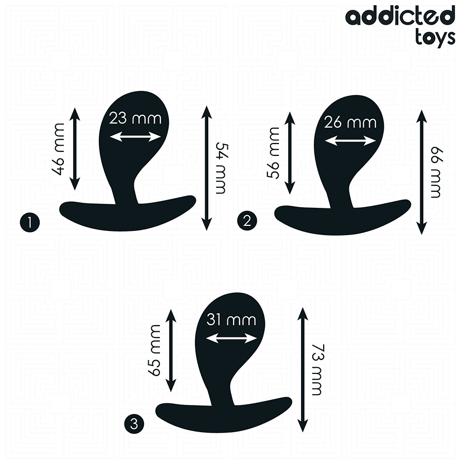 ADDICTED TOYS - SET OF 3 ANAL PLUG SILICONE MODEL 3 thumb 4