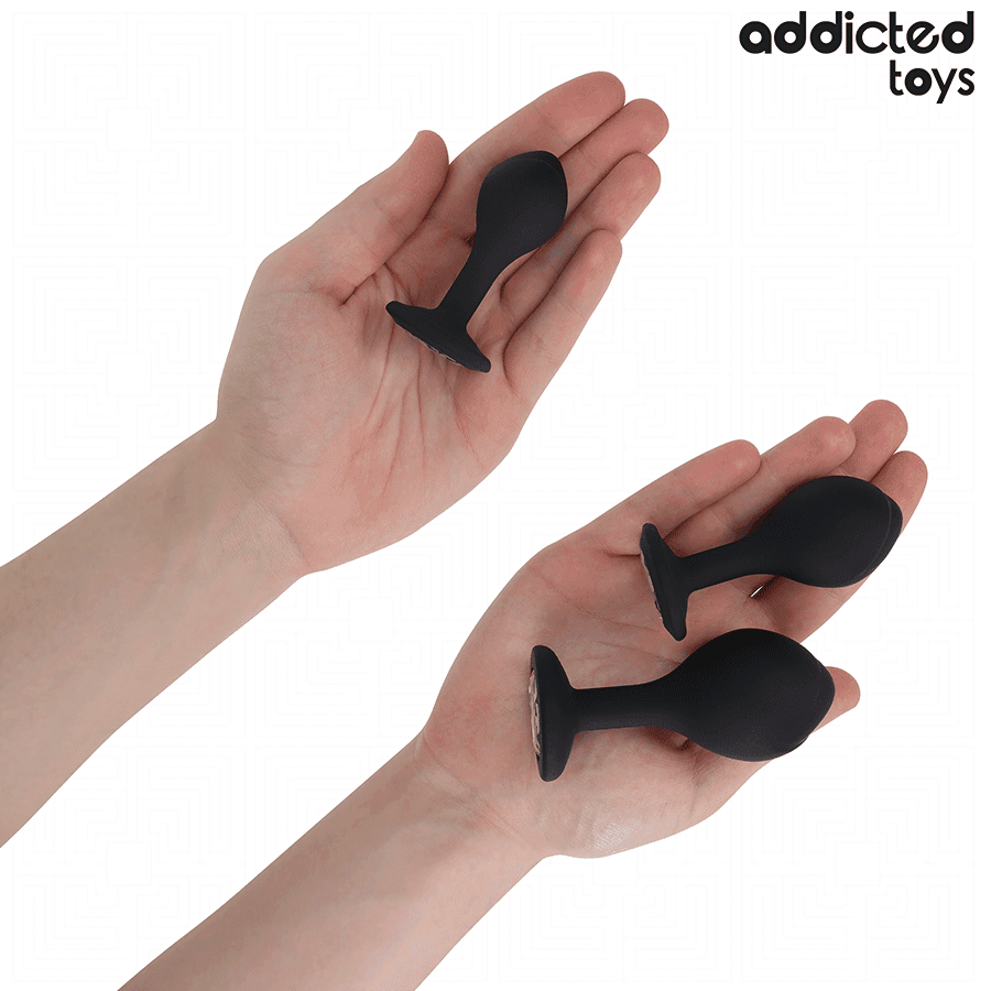 ADDICTED TOYS - SET OF 3 ANAL PLUG SILICONE WITH JEWEL thumb 5