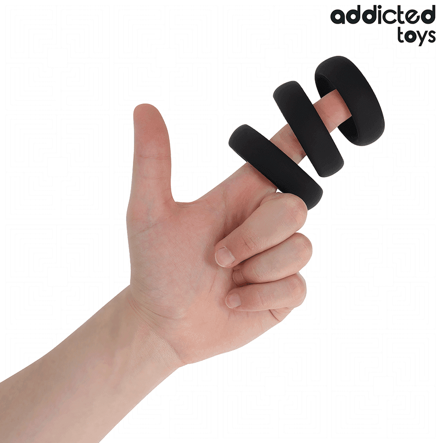 ADDICTED TOYS - SET OF FLAT SILICONE RINGS thumb 2