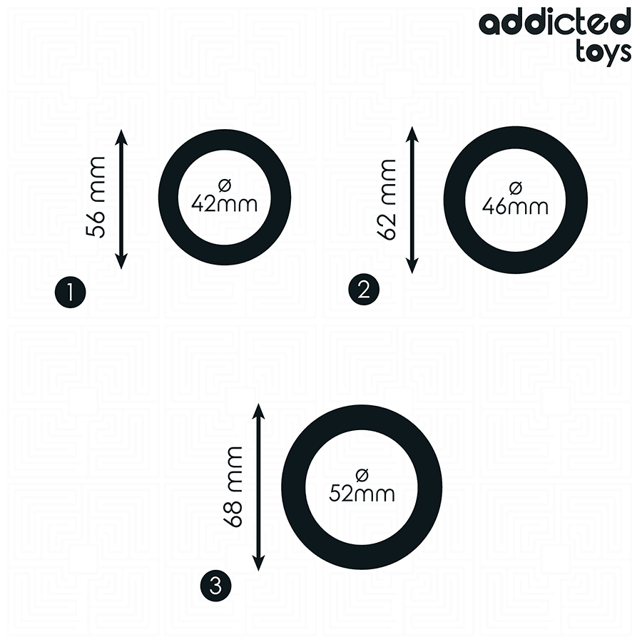 ADDICTED TOYS - SET OF FLAT SILICONE RINGS thumb 4