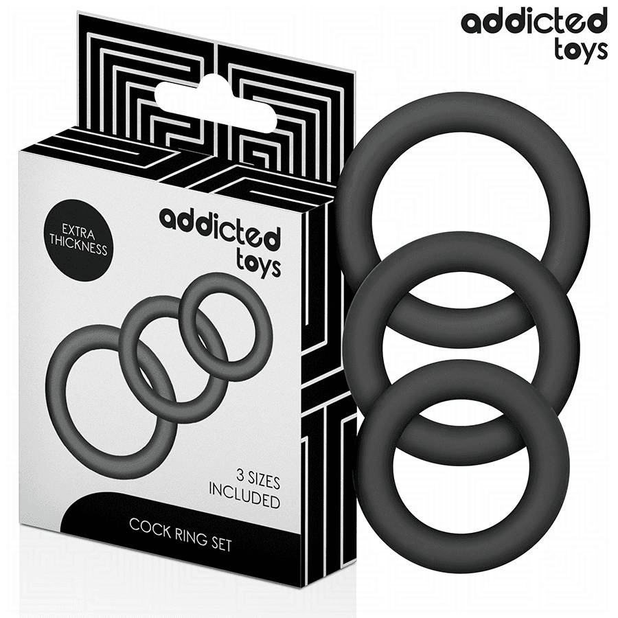 ADDICTED TOYS - SET OF SILICONE RINGS MODEL 1 thumb 1