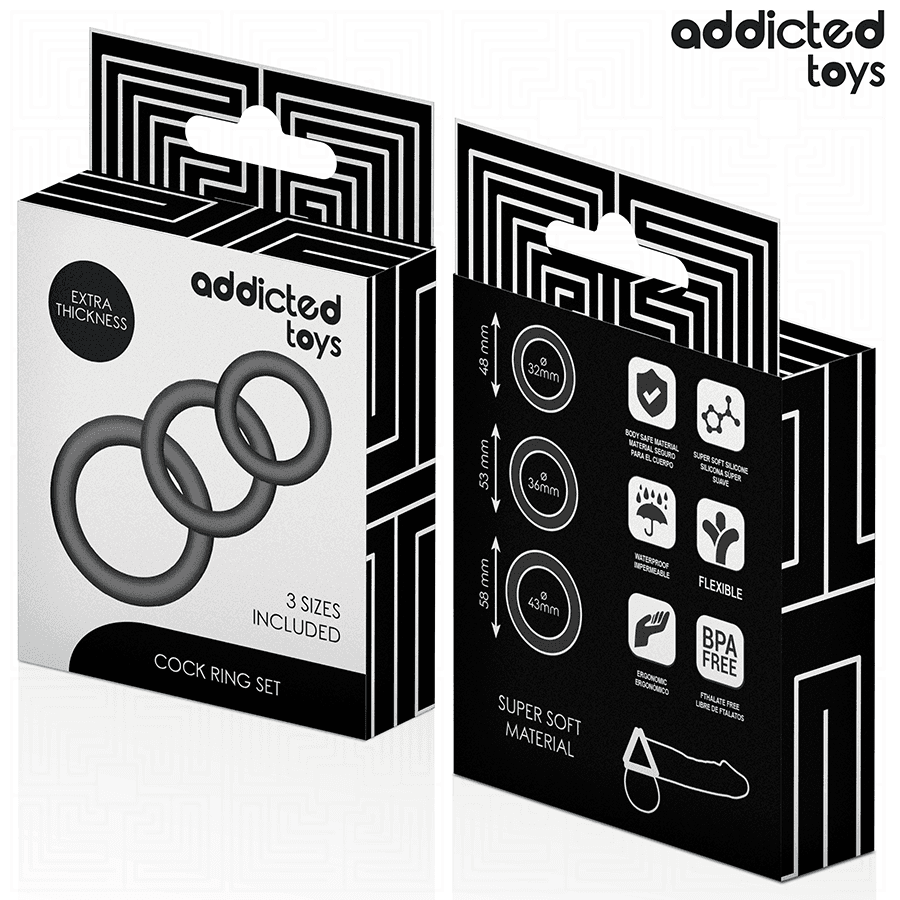 ADDICTED TOYS - SET OF SILICONE RINGS MODEL 1 thumb 6