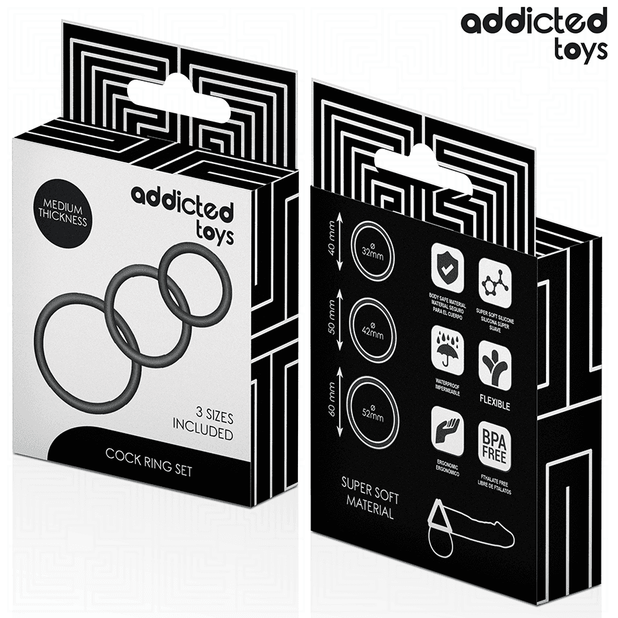 ADDICTED TOYS - SET OF SILICONE RINGS MODEL 2 thumb 6