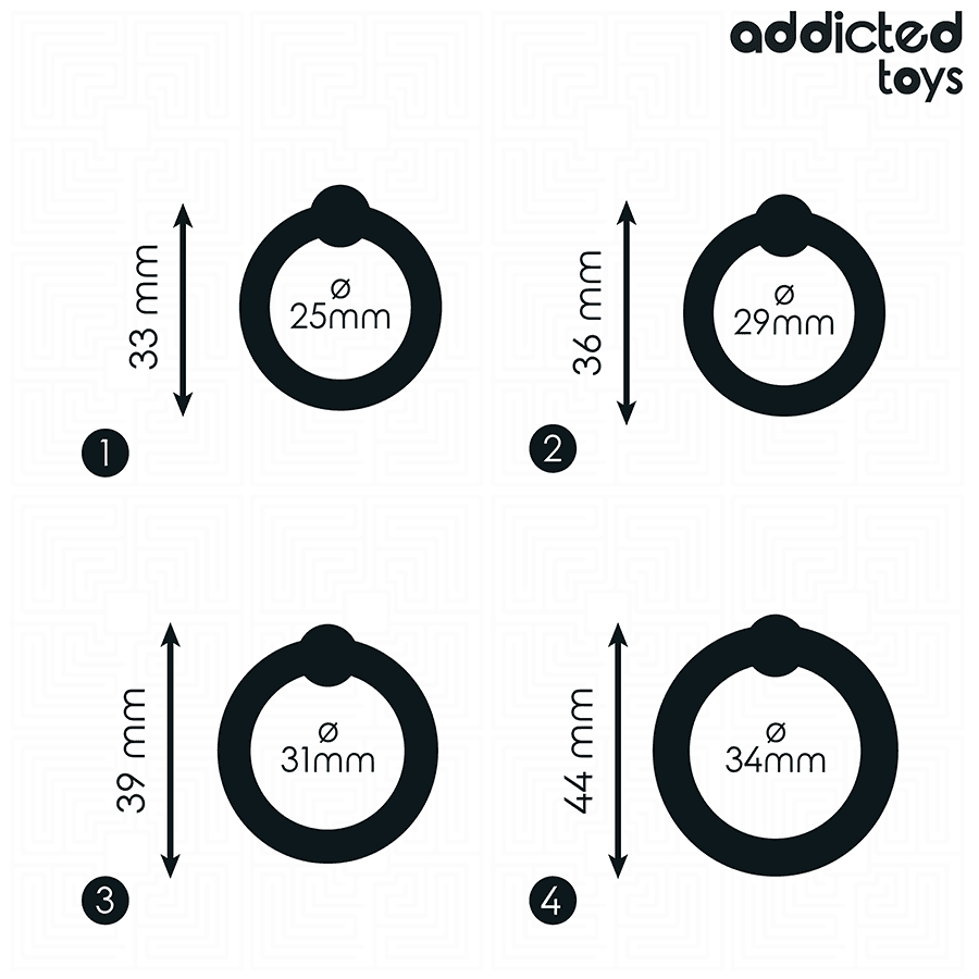 ADDICTED TOYS - SET OF PRESSURE SILICONE RINGS thumb 4