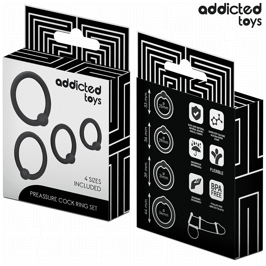 ADDICTED TOYS - SET OF PRESSURE SILICONE RINGS thumb 6