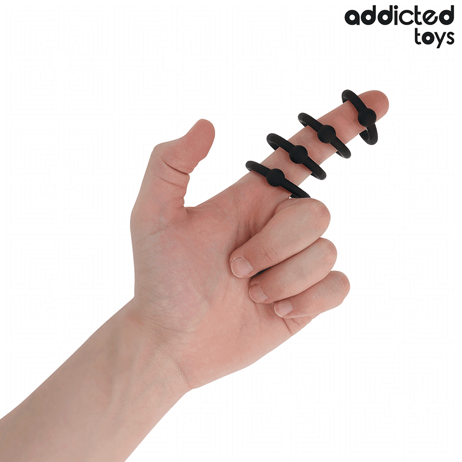 ADDICTED TOYS - SET OF PRESSURE SILICONE RINGS thumb 2