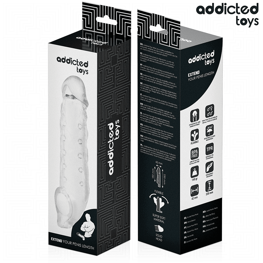 ADDICTED TOYS - TRANSPARENT PENIS SHEATH SIZE M 27 CM thumb 7