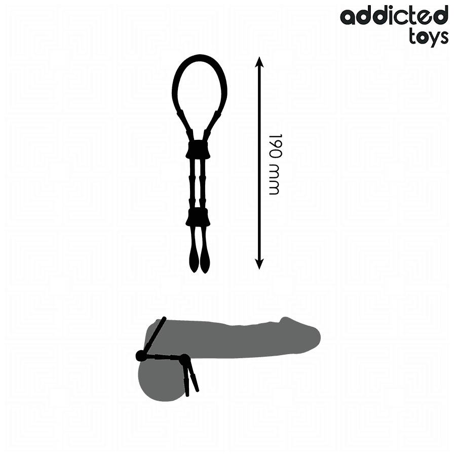 ADDICTED TOYS - ADJUSTABLE SILICONE ROPE FOR THE PENIS thumb 4