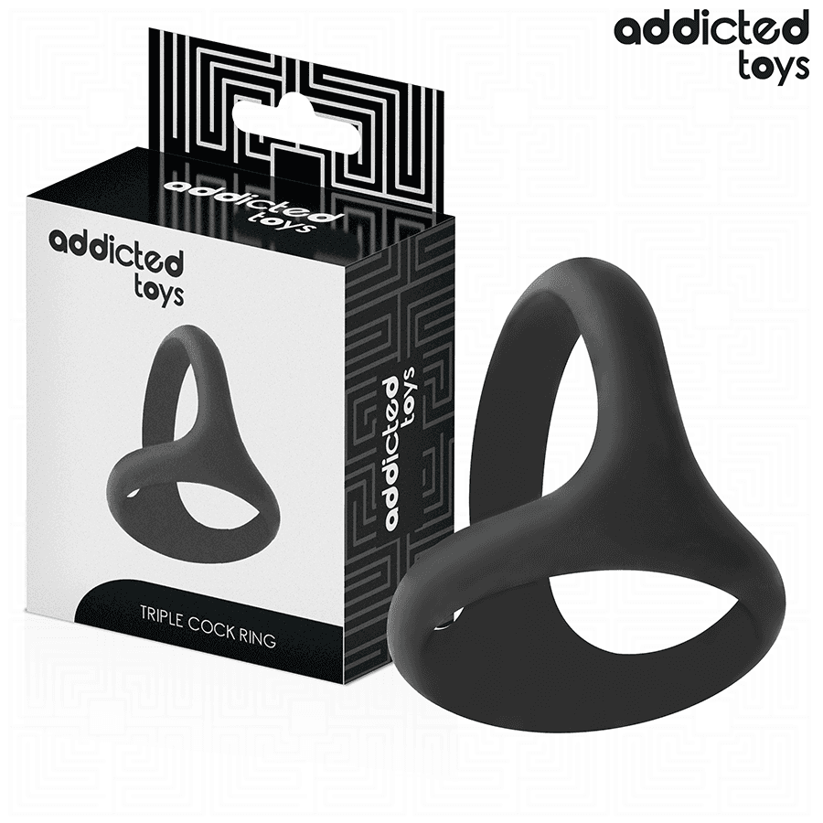ADDICTED TOYS - THICK TRIPLE PENIS RING thumb 1