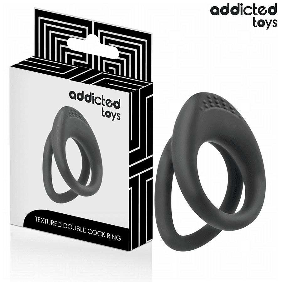 ADDICTED TOYS - DOUBLE TEXTURED PENIS RING thumb 1