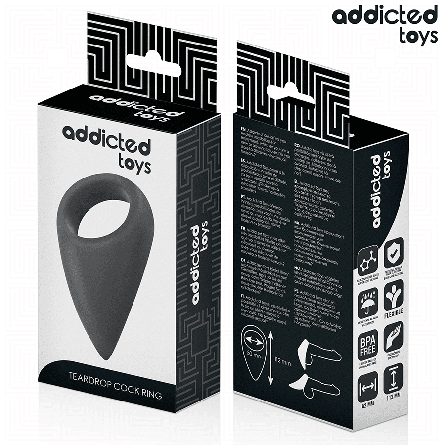 ADDICTED TOYS - TEAR SHAPED PENIS RING thumb 7