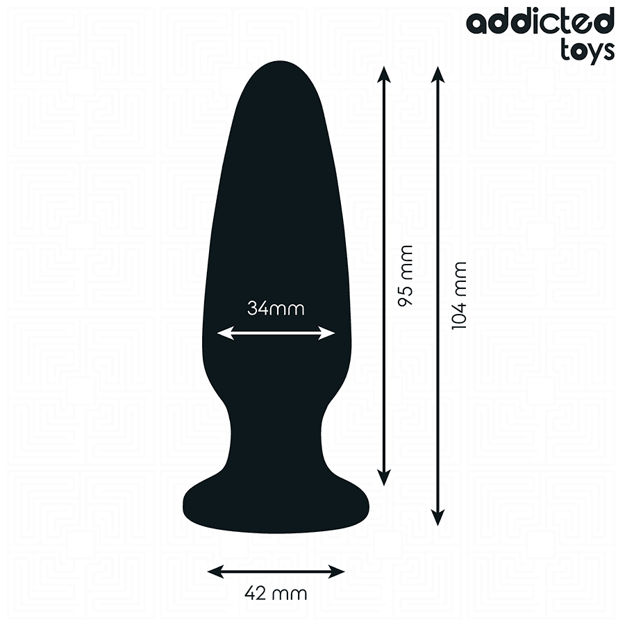 ADDICTED TOYS - ANAL PLUG WITH JEWEL SILICONE SIZE M 10.4 CM thumb 4