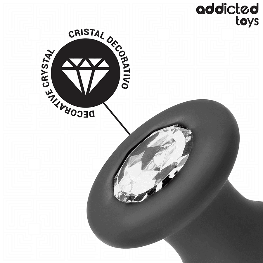 ADDICTED TOYS - ANAL PLUG WITH JEWEL SILICONE SIZE M 10.4 CM thumb 3
