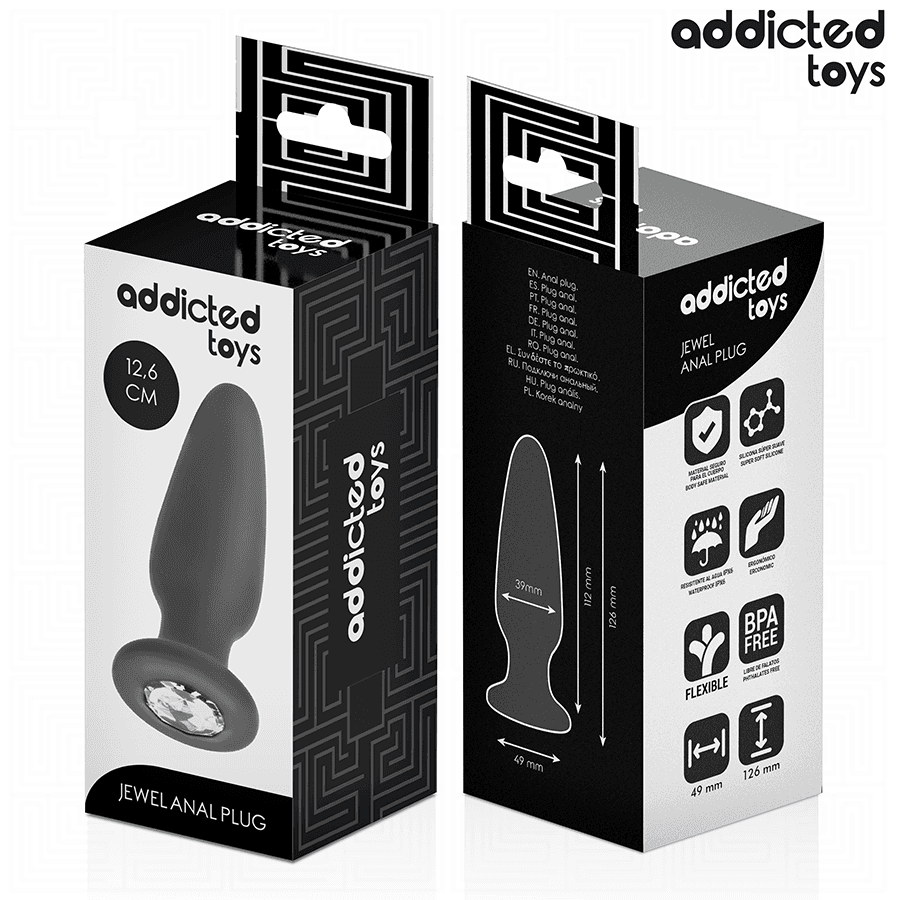ADDICTED TOYS - ANAL PLUG WITH JEWEL SILICONE SIZE L 12.6 CM thumb 6