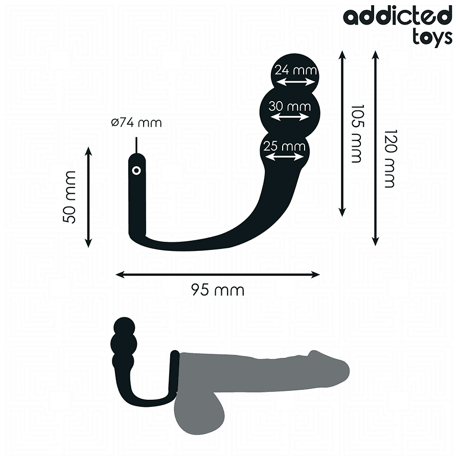 ADDICTED TOYS - ANAL PLUG WITH RING SILICONE MODEL 1 thumb 5