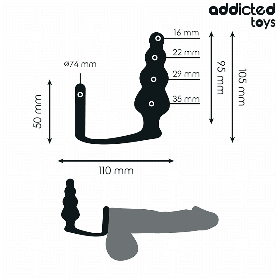 ADDICTED TOYS - ANAL PLUG WITH RING SILICONE MODEL 5 thumb 4