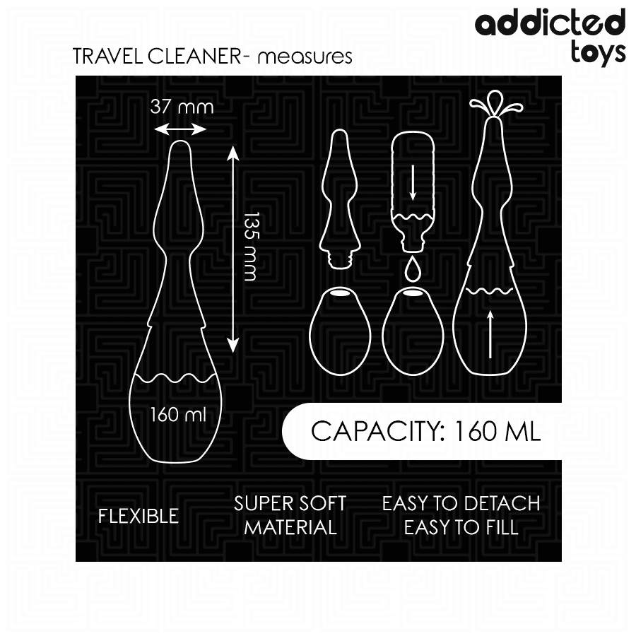 ADDICTED TOYS - TRAVEL CLEANER SILICONE MODEL 1 thumb 5