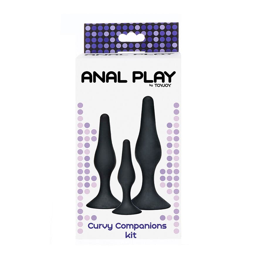 TOYJOY - ANAL PLAY CURVY COMPANIONS ANAL PLUG 3 PIECES BLACK thumb 3
