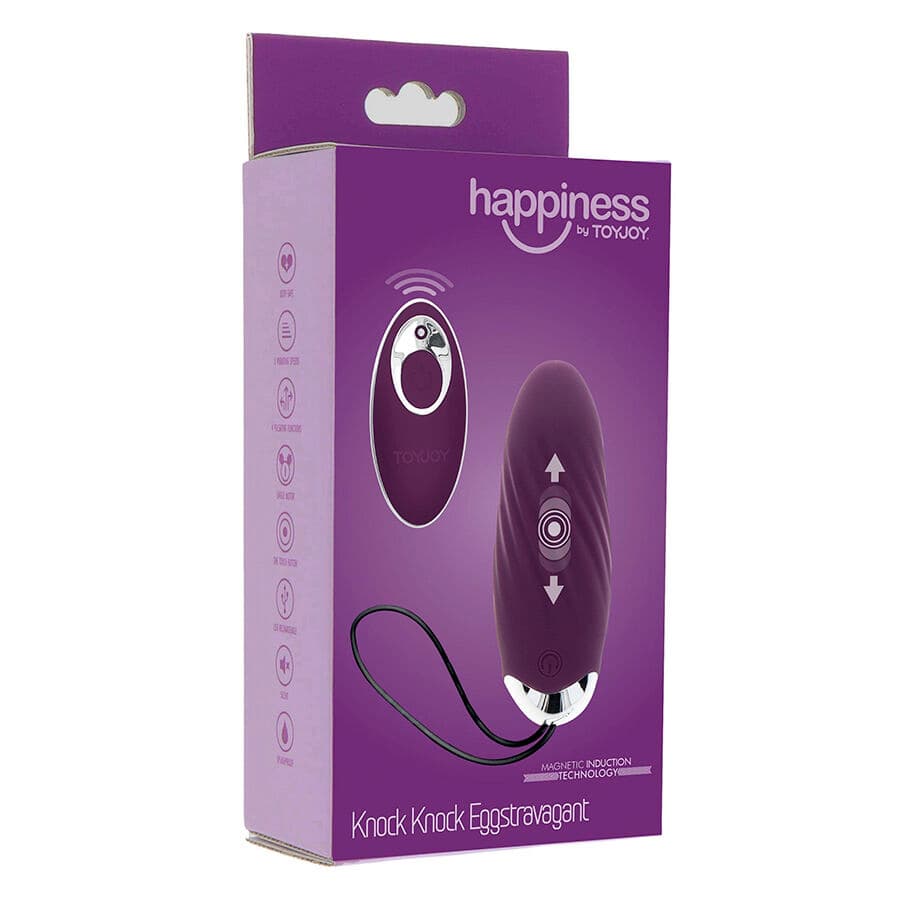 TOYJOY - HAPPINESS KNOCK KNOCK EGGSTAVAGANT VIBRATOR WITH REMOTE CONTROL PURPLE thumb 7
