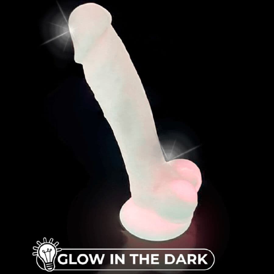 SILEXD - MODEL 1 REALISTIC PENIS PREMIUM SILICONE SILEXPAN FLUORESCENT PINK 17.5 CM thumb 6