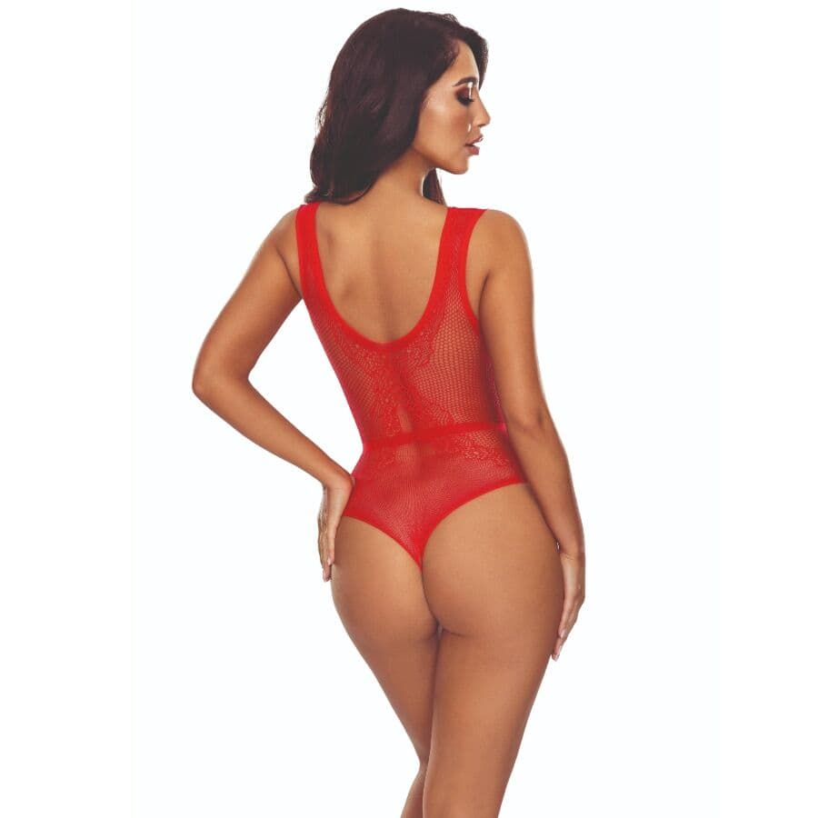 PASSION - BS115 BODYSTOCKING GRID RED thumb 2