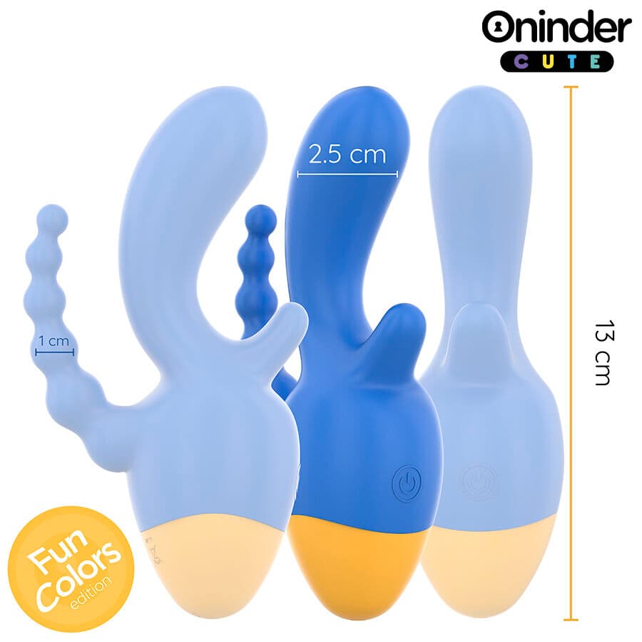 ONINDER CUTE - LOVE 3 SOME TRIPLE VIBRATOR - FREE WORLDWIDE APP thumb 3