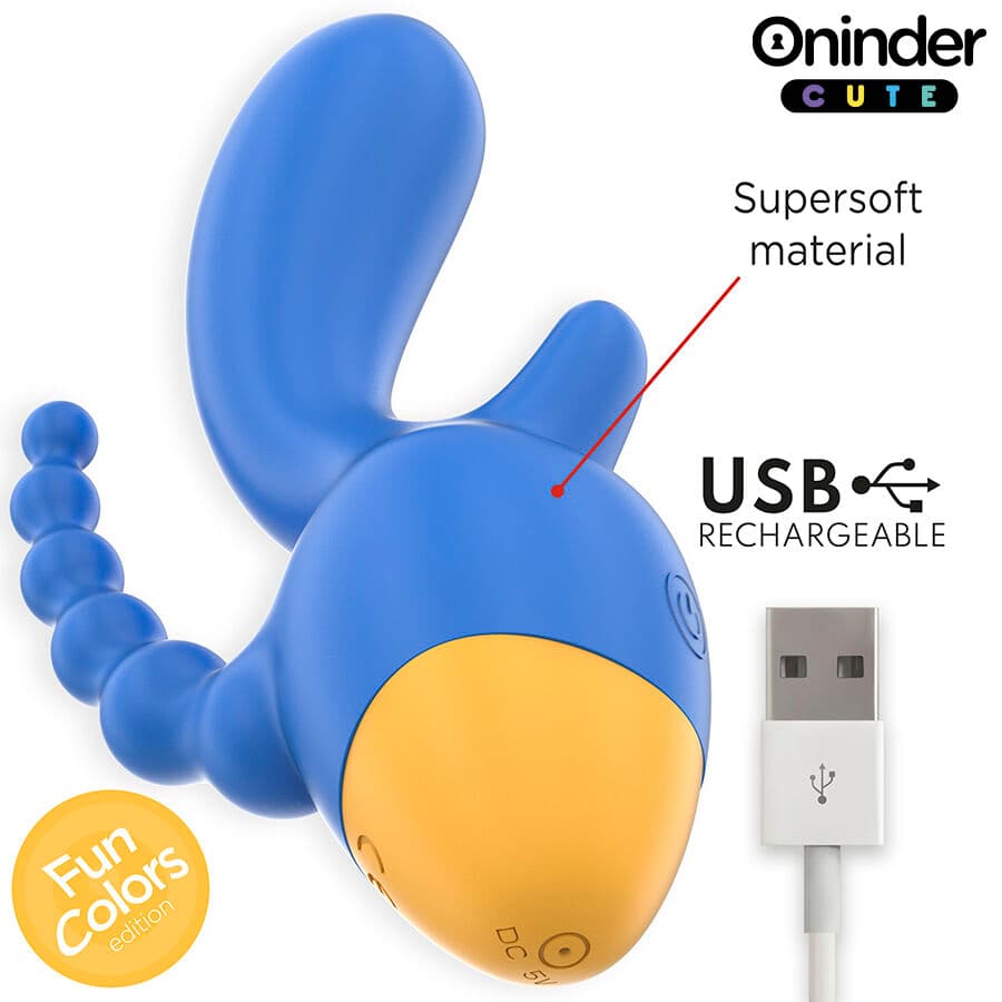 ONINDER CUTE - LOVE 3 SOME TRIPLE VIBRATOR - FREE WORLDWIDE APP thumb 5