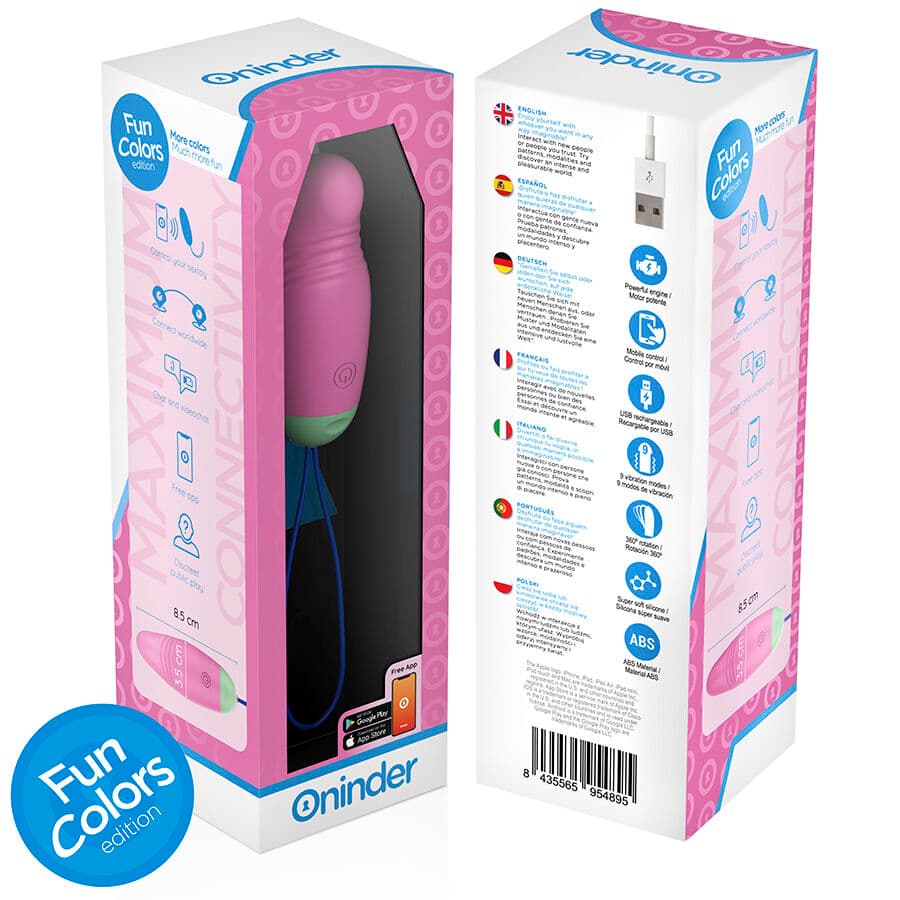 ONINDER CUTE - LOVE PLEASURE 360° VIBRATING-ROTATING SILICONE EGG - FREE GLOBAL APP thumb 9