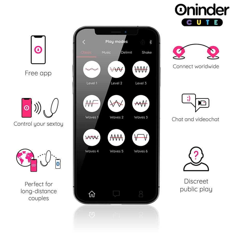 ONINDER CUTE - LOVE PLEASURE VIBRO-WAVE TAPPING SILICONE EGG - FREE GLOBAL APP thumb 5