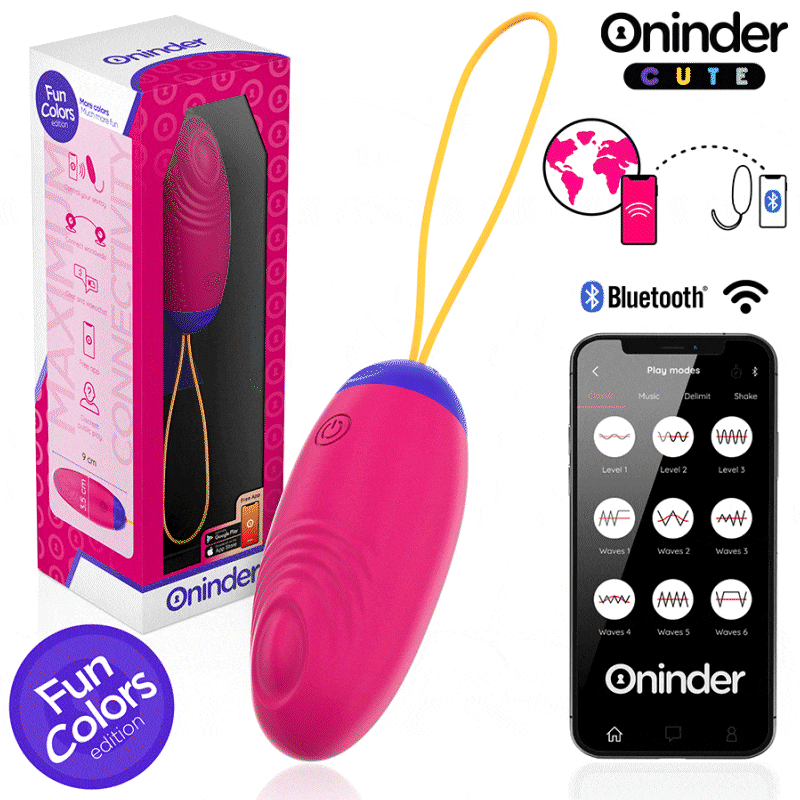 ONINDER CUTE - LOVE PLEASURE VIBRO-WAVE TAPPING SILICONE EGG - FREE GLOBAL APP thumb 2