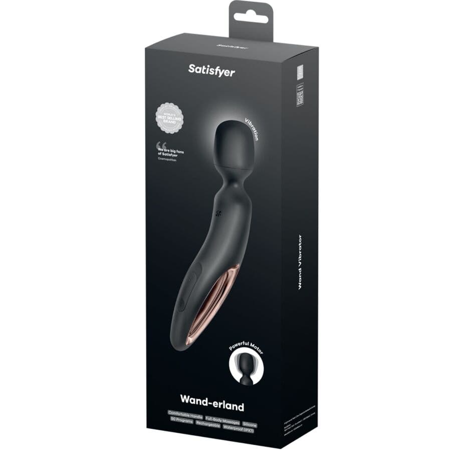 SATISFYER - WAND ERLAND VIBRATING MASSAGER BLACK thumb 5