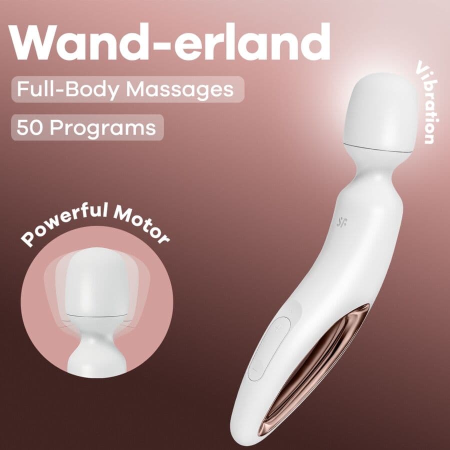 SATISFYER - WAND ERLAND VIBRATING MASSAGER WHITE thumb 6