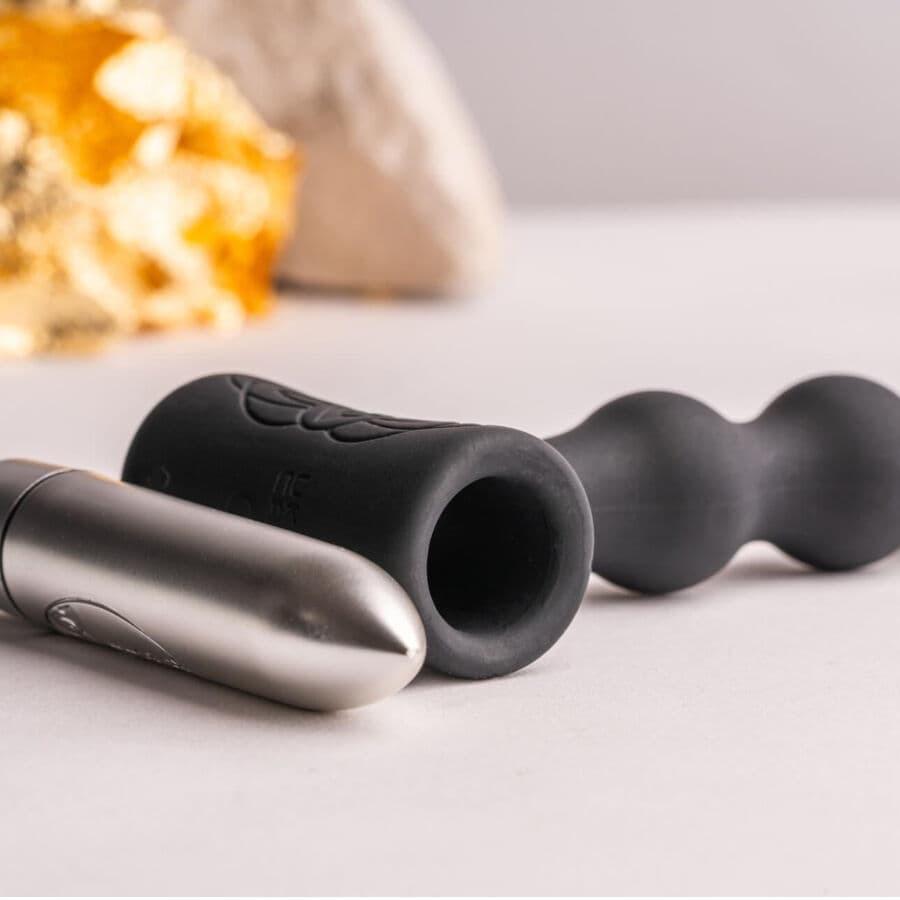ROCKS- OFF - PETITE SENSATIONS PEARLS ANAL PLUG VIBRATOR BLACK thumb 5