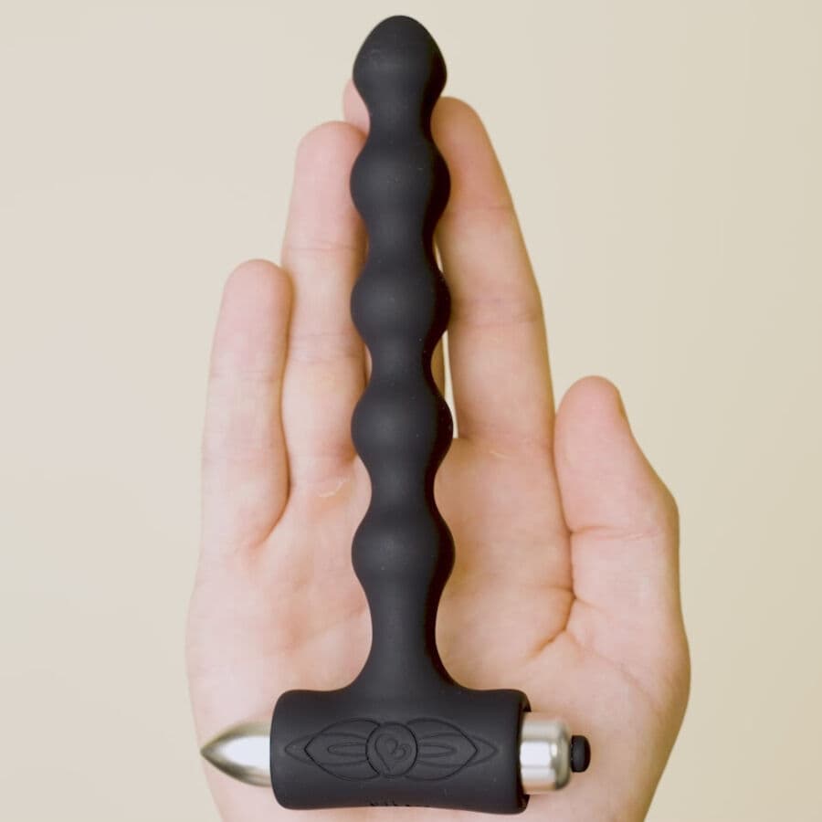 ROCKS- OFF - PETITE SENSATIONS PEARLS ANAL PLUG VIBRATOR BLACK thumb 2