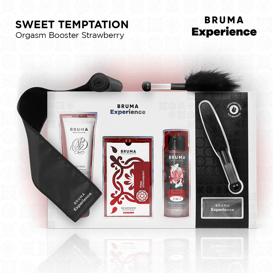 BRUMA XPERIENCE - SWEET STRAWBERRY TEMPTATION KIT WITH ORGASM ENHANCER thumb 2