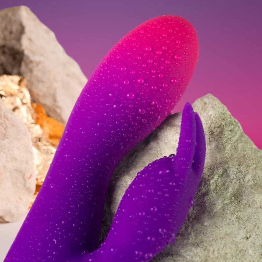 ROCKS- OFF - GLO- GIRL PURPLE RABBIT VIBRATOR thumb 4