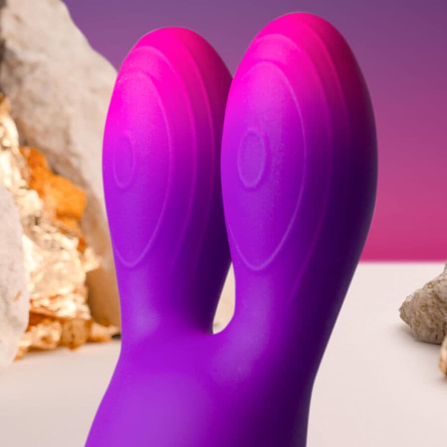 ROCKS- OFF - GLO-GIRL BUNNY PURPLE FLEXIBLE VIBRATOR thumb 3