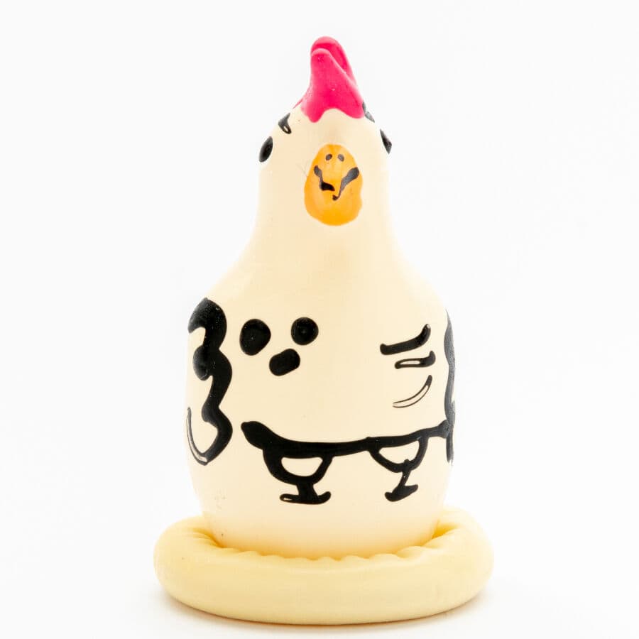 CONDOMERIE - HANDPAINTED NOVELTY CONDOMS COCKY ROOSTER thumb 5