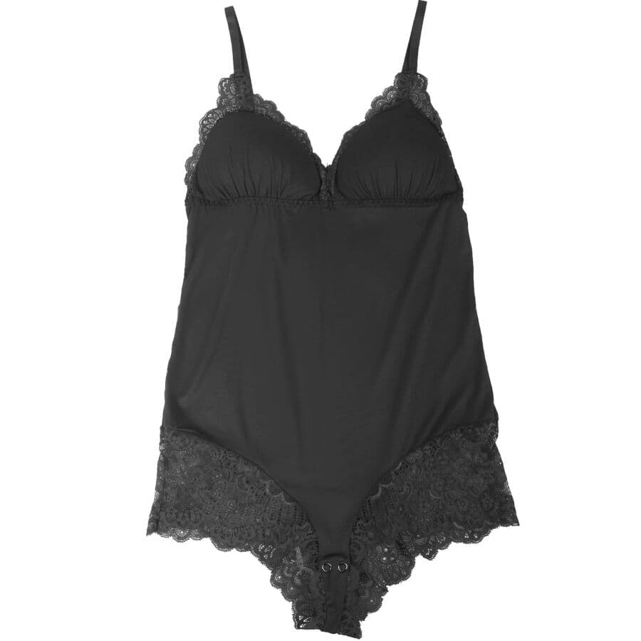 SUBBLIME - BLACK FLORAL LACE DETAIL TEDDY S/M thumb 10