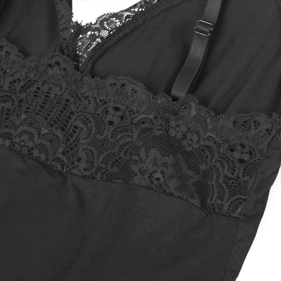 SUBBLIME - BLACK FLORAL LACE DETAIL TEDDY L/XL thumb 13