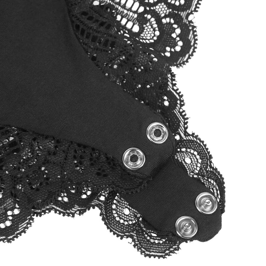 SUBBLIME - BLACK FLORAL LACE DETAIL TEDDY L/XL thumb 17