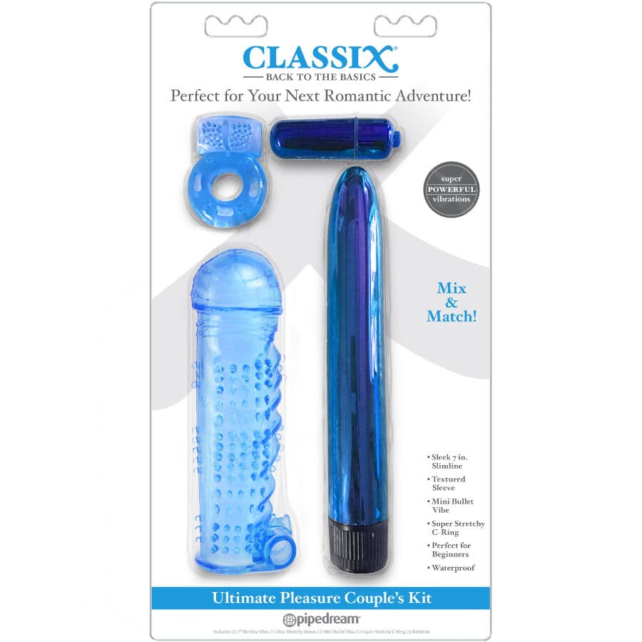 CLASSIX - ULTIMATE PLEASURE COUPLES KIT AZUL thumb 2