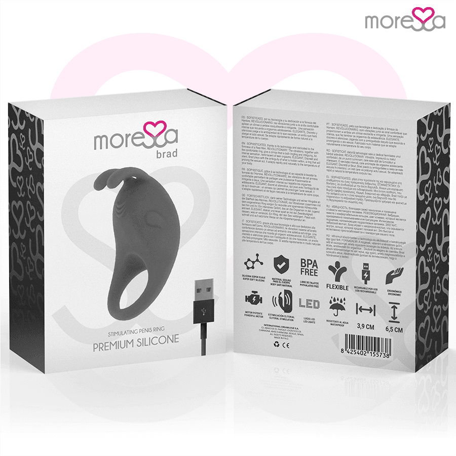 MORESSA - BRAD PREMIUM SILICONE RECHARGEABLE BLACK thumb 7