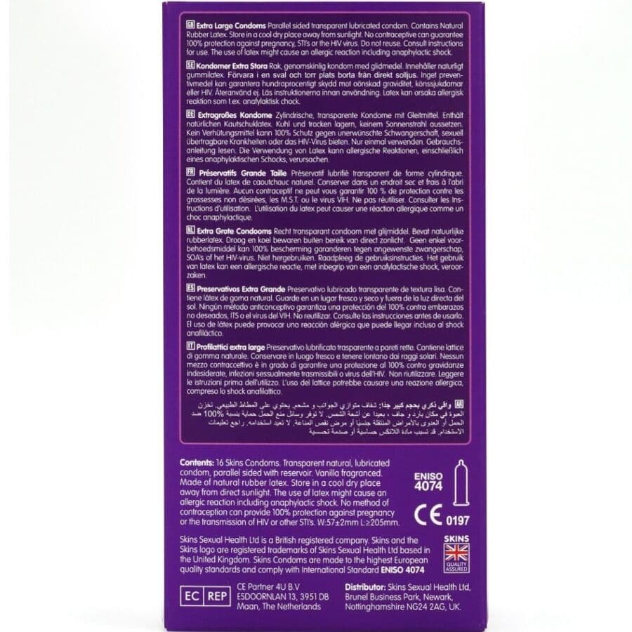 SKINS - EXTRA LARGE PREMIUM CONDOMS PACK 16 thumb 4