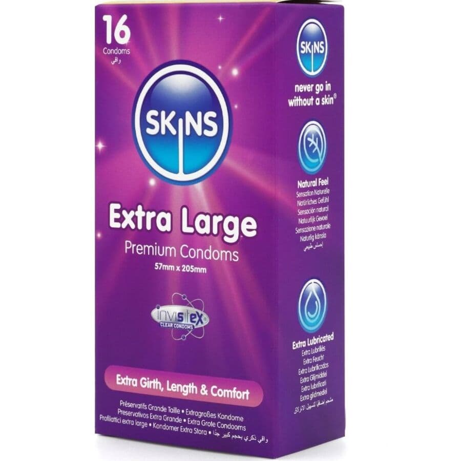 SKINS - EXTRA LARGE PREMIUM CONDOMS PACK 16 thumb 2